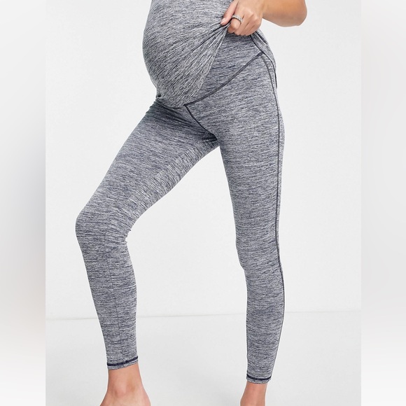 ASOS Maternity Pants - NWT ASOS 4505 Maternity Yoga Leggings in Heather/Blue - Size US 2